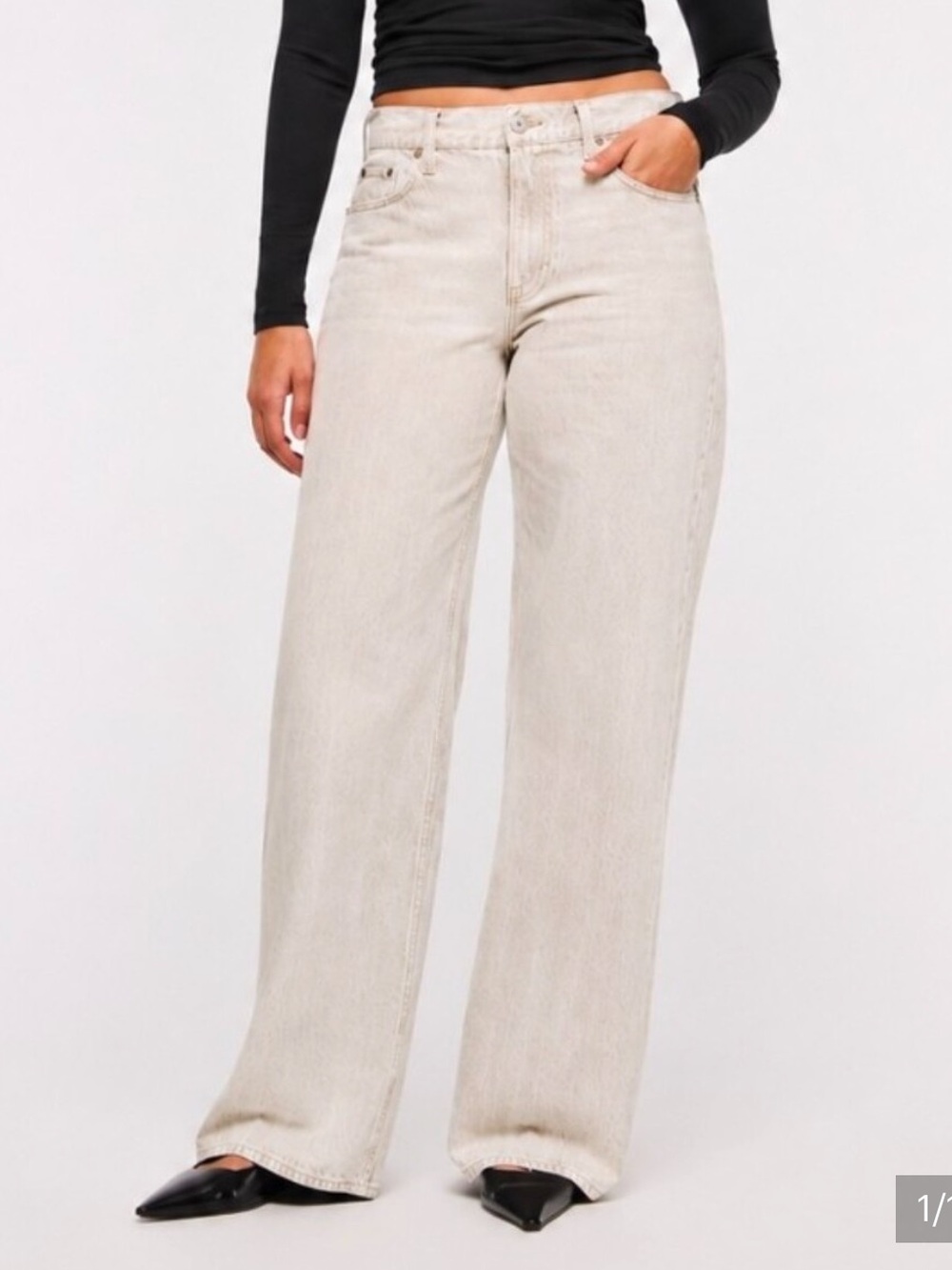 Abercrombie Curve Love Low Rise Ultra Loose Jean